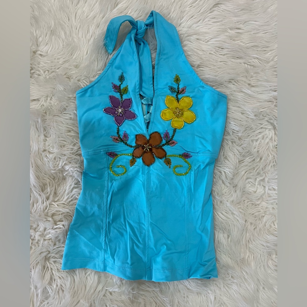 Women’s blue top